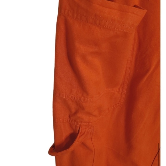 Urban Outfitters Kinley High Waist Cargo Utility Pants Orange Size 2 - Picture 7 of 12